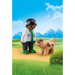 Playmobil 1.2.3 veterinario con perro - Imagen 1