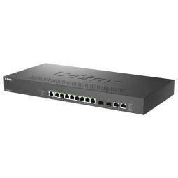 Switch gestionable d - link dms - 1250 - 12tp 8x multigigabit 2.5g poe+ 2 x 10g + 2 x 10g sfp+ 240w