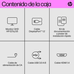 Monitor hp e27q g5 27 pulgadas qhd 75hz