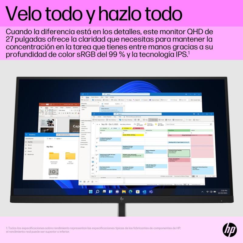 Monitor hp e27q g5 27 pulgadas qhd 75hz