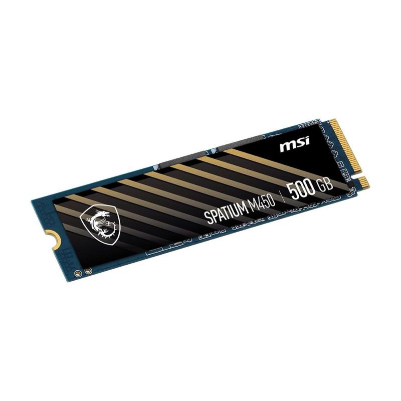 Disco duro interno solido ssd msi spatium m450 500gb m.2 nvme pcie4