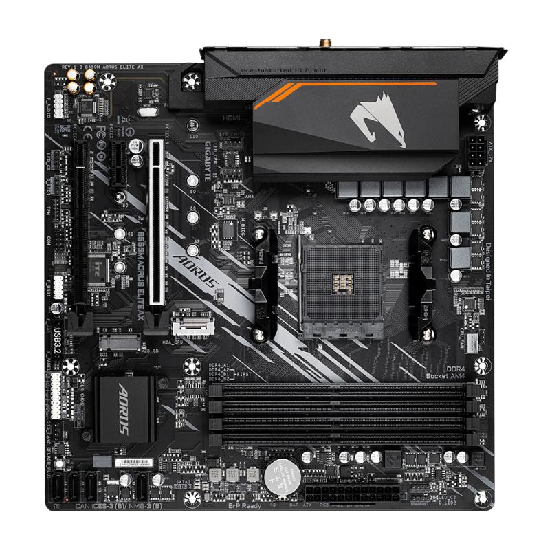 Placa base gigabyte b550m aorus elite ax am4 matx 4xddr4