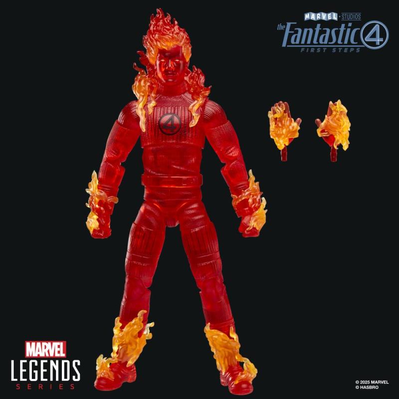 Figura hasbro marvel legends series los 4 fantasticos: primeros pasos antorcha humana