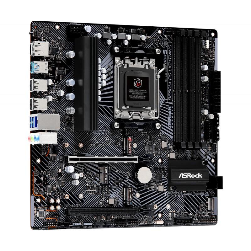 Placa base asrock b650m pg lightning am5 matx