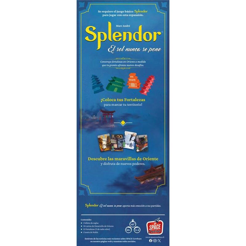 Expansión juego de mesa splendor el sol nunca se pone