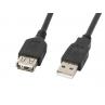 Cable alargador lanberg usb 2.0 macho hembra 5m negro - Imagen 1