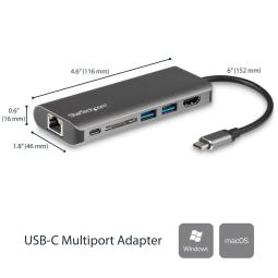 Docking station startech usb tipo c 6 en 1