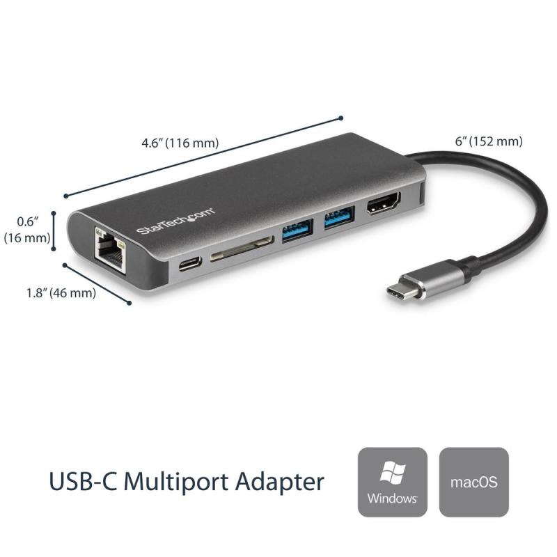 Docking station startech usb tipo c 6 en 1