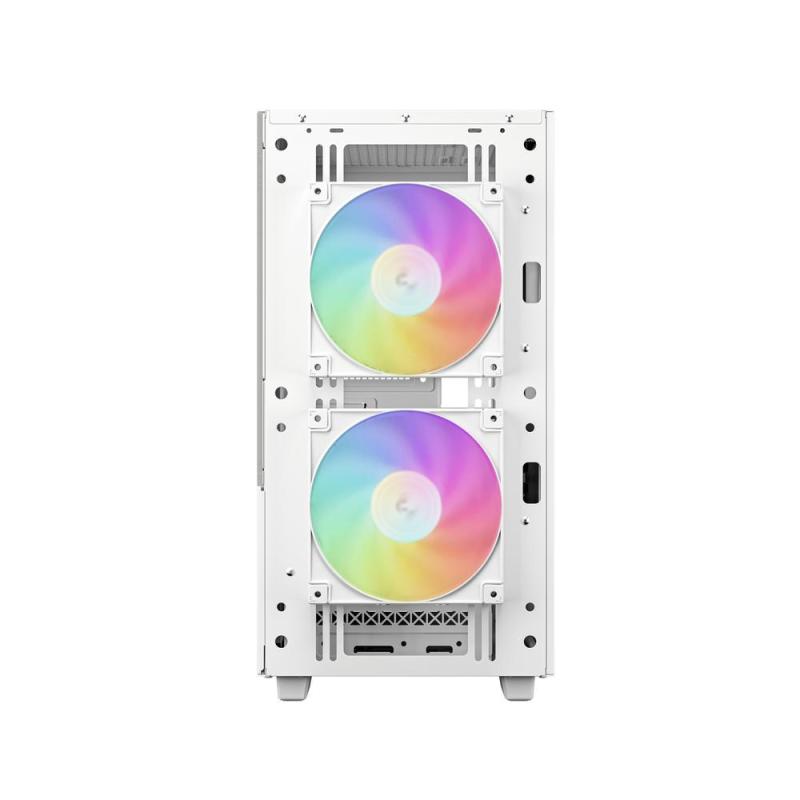 Caja ordenador gaming deepcool matx ch360 argb cristal templado blanca