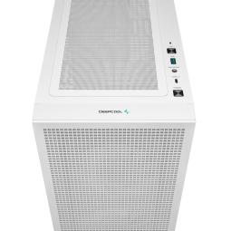 Caja ordenador gaming deepcool matx ch360 argb cristal templado blanca