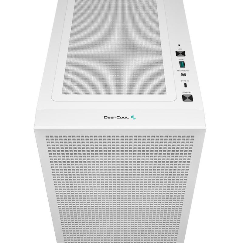 Caja ordenador gaming deepcool matx ch360 argb cristal templado blanca