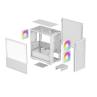 Caja ordenador gaming deepcool matx ch360 argb cristal templado blanca