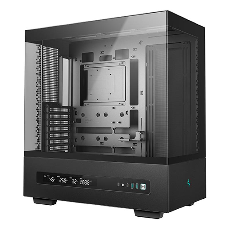 Caja ordenador gaming deepcool atx ch690 cristal templado negra