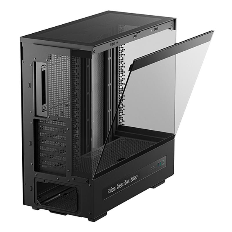Caja ordenador gaming deepcool atx ch690 cristal templado negra