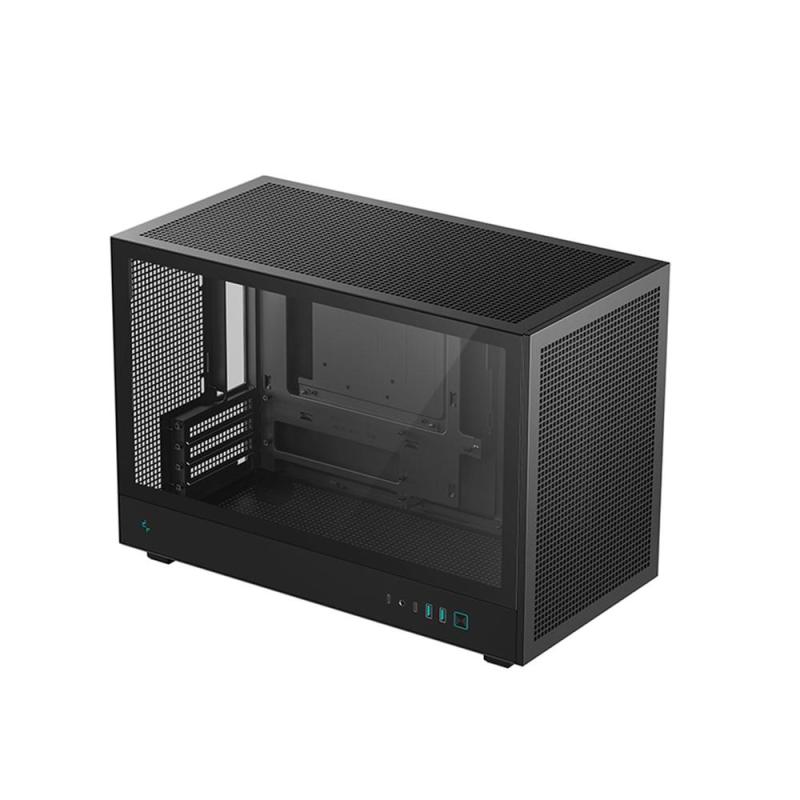 Caja ordenador gaming deepcool matx ch260 cristal templado negra