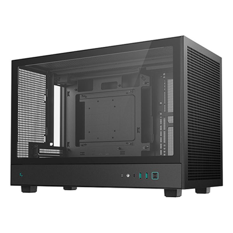 Caja ordenador gaming deepcool matx ch260 cristal templado negra
