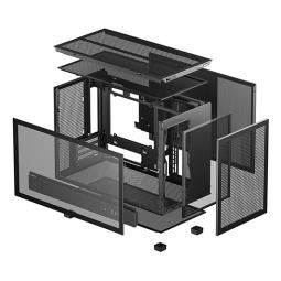Caja ordenador gaming deepcool matx ch260 cristal templado negra