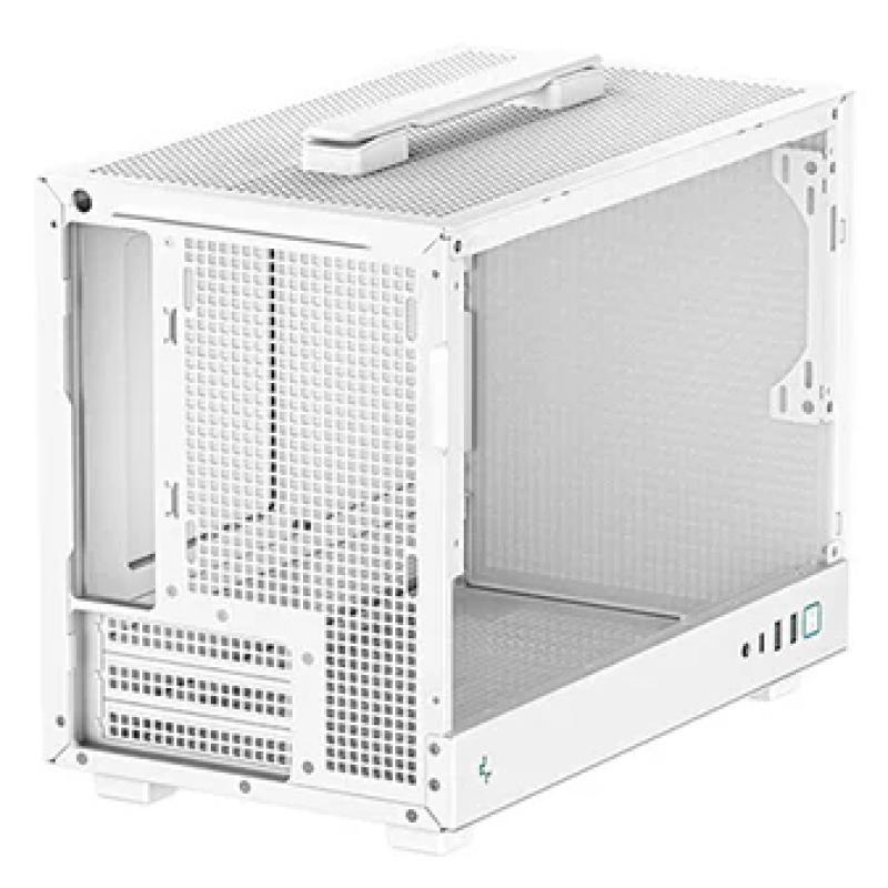 Caja ordenador gaming deepcool mini - itx ch160 cristal templado blanca