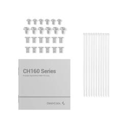 Caja ordenador gaming deepcool mini - itx ch160 cristal templado blanca