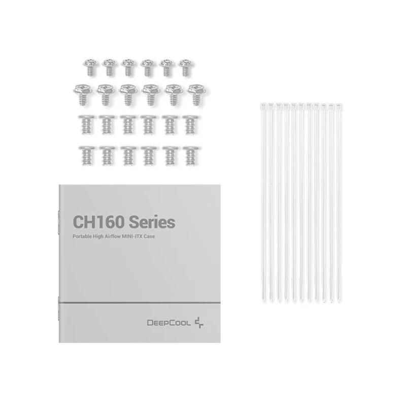 Caja ordenador gaming deepcool mini - itx ch160 cristal templado blanca