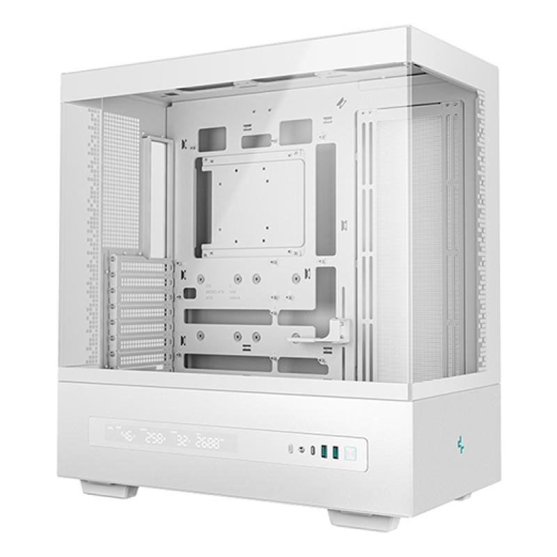 Caja ordenador gaming deepcool atx ch690 cristal templado blanca