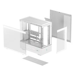 Caja ordenador gaming deepcool atx ch690 cristal templado blanca