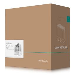 Caja ordenador gaming deepcool atx ch690 cristal templado blanca