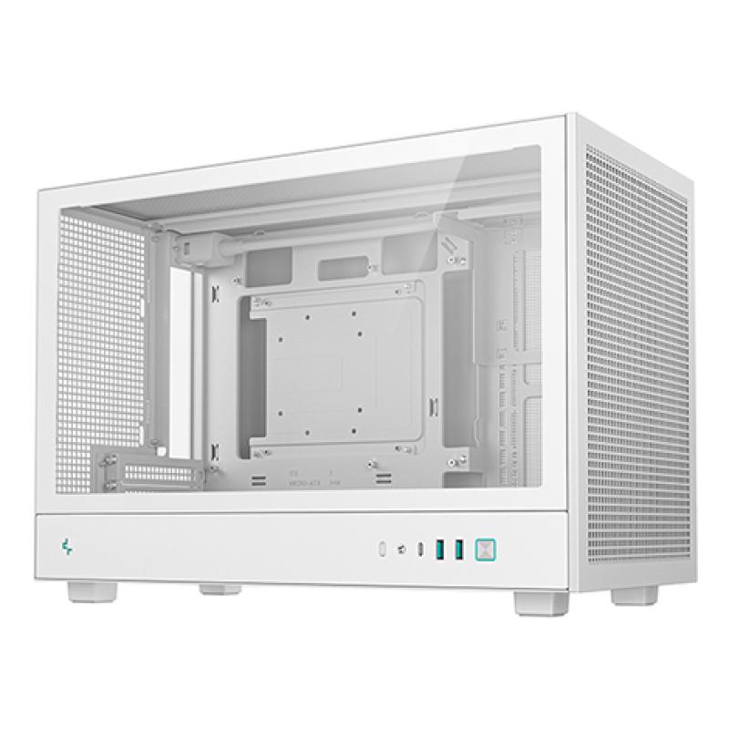 Caja ordenador gaming deepcool matx ch260 cristal templado blanco
