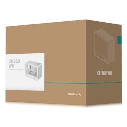 Caja ordenador gaming deepcool matx ch260 cristal templado blanco