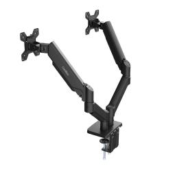 Soporte 2 monitores coolbox hasta 32 pulgadas abrazadera articulado