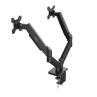 Soporte 2 monitores coolbox hasta 32 pulgadas abrazadera articulado