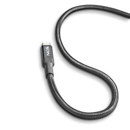 Cable usb tipo c ngs knot 100w - 2 2m - macho - macho - negro