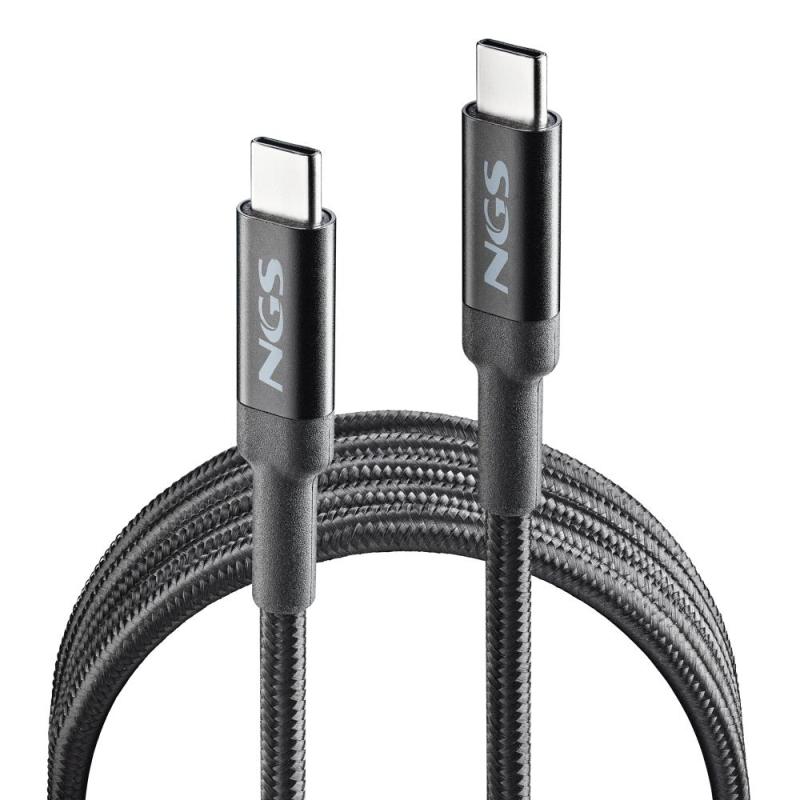 Cable usb tipo c ngs knot 100w - 2 2m - macho - macho - negro