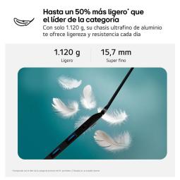 Portatil lg gram 14zd90t - g intel core ultra 7 255h 16gb ssd1tb freedos 14 pulgadas