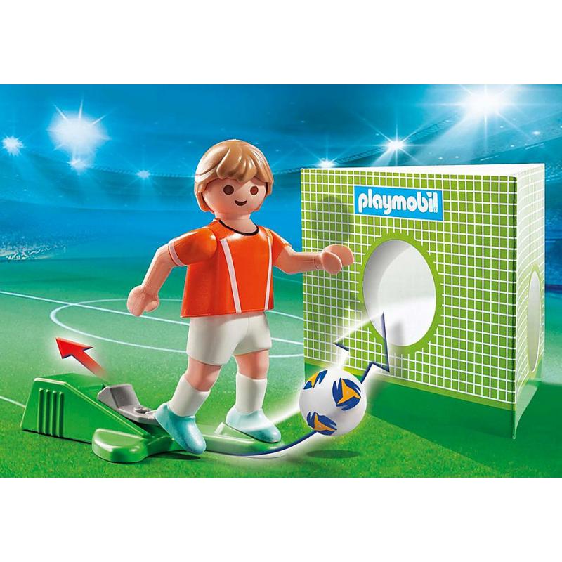 Playmobil deportes jugador de futbol -  paises bajos holanda - Imagen 1