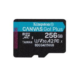 Tarjeta memoria micro secure digital sd xc 256gb kingston canvas go! plus clase 10 uhs - i u3 + adaptador sd