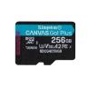 Tarjeta memoria micro secure digital sd xc 256gb kingston canvas go! plus clase 10 uhs - i u3 + adaptador sd