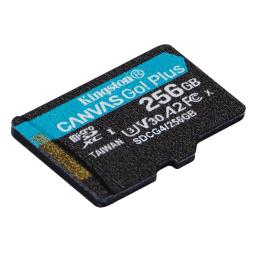 Tarjeta memoria micro secure digital sd xc 256gb kingston canvas go! plus clase 10 uhs - i u3 + adaptador sd