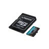 Tarjeta memoria micro secure digital sd xc 256gb kingston canvas go! plus clase 10 uhs - i u3 + adaptador sd