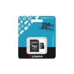 Tarjeta memoria micro secure digital sd xc 256gb kingston canvas go! plus clase 10 uhs - i u3 + adaptador sd