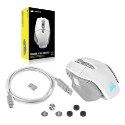 Raton inalambrico gaming corsair m65 ultra rgb blanco