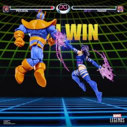 Pack 2 figuras hasbro marvel legends series gamerverse psylocke vs thanos