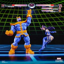 Pack 2 figuras hasbro marvel legends series gamerverse psylocke vs thanos