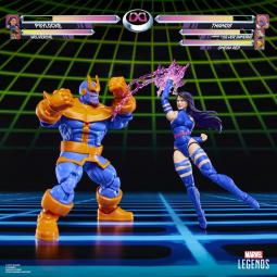 Pack 2 figuras hasbro marvel legends series gamerverse psylocke vs thanos
