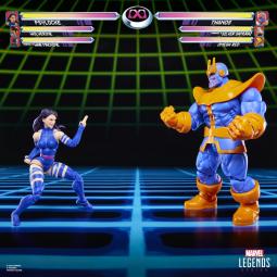 Pack 2 figuras hasbro marvel legends series gamerverse psylocke vs thanos