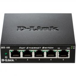 Switch 5 puertos 10 - 100 fast ethernet d - link - Imagen 1