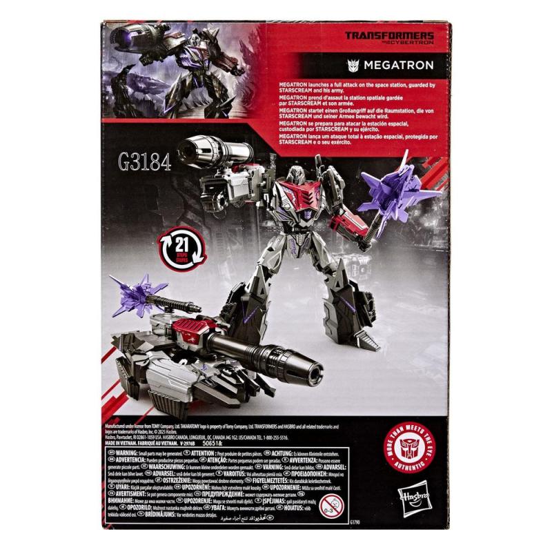 Figura hasbro transformers war for cybertron studio series voyayer class megatron 16.5cm