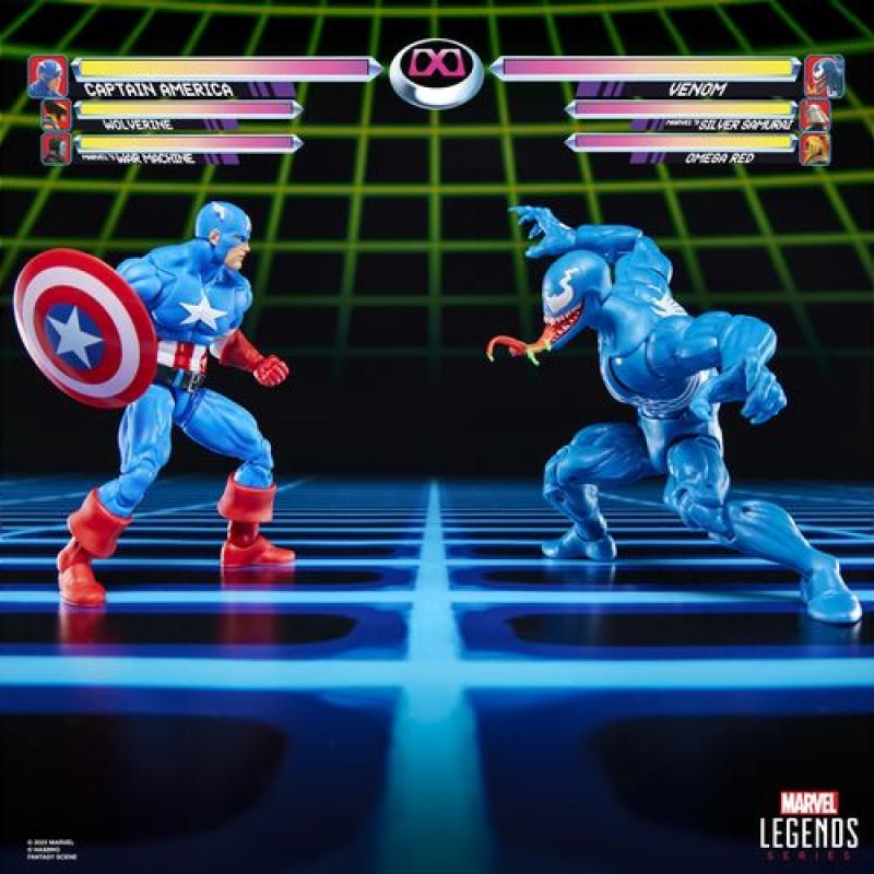 Pack 2 figuras hasbro marvel legends gamerverse captain america vs venom