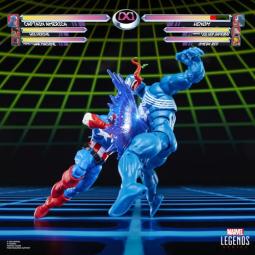Pack 2 figuras hasbro marvel legends gamerverse captain america vs venom