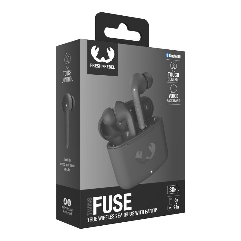 Auriculares fresh'n rebel twins fuse inalambrico storm grey